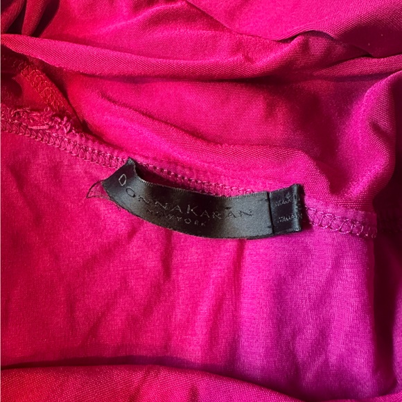 Donna Karan Fuschia Ruched Off the shoulder maxi dress - Picture 6 of 7